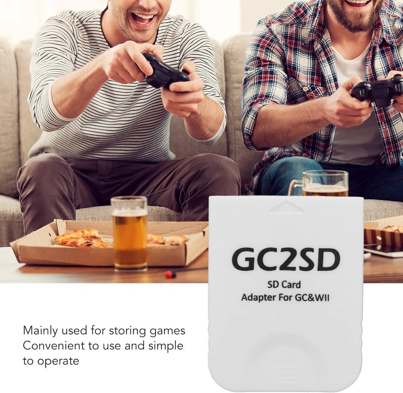 Zopsc محول بطاقة التخزين، محول بطاقة GC2SD لقارئ البطاقات لأجهزة التحكم، توصيل وتشغيل. (أبيض) - Image 4